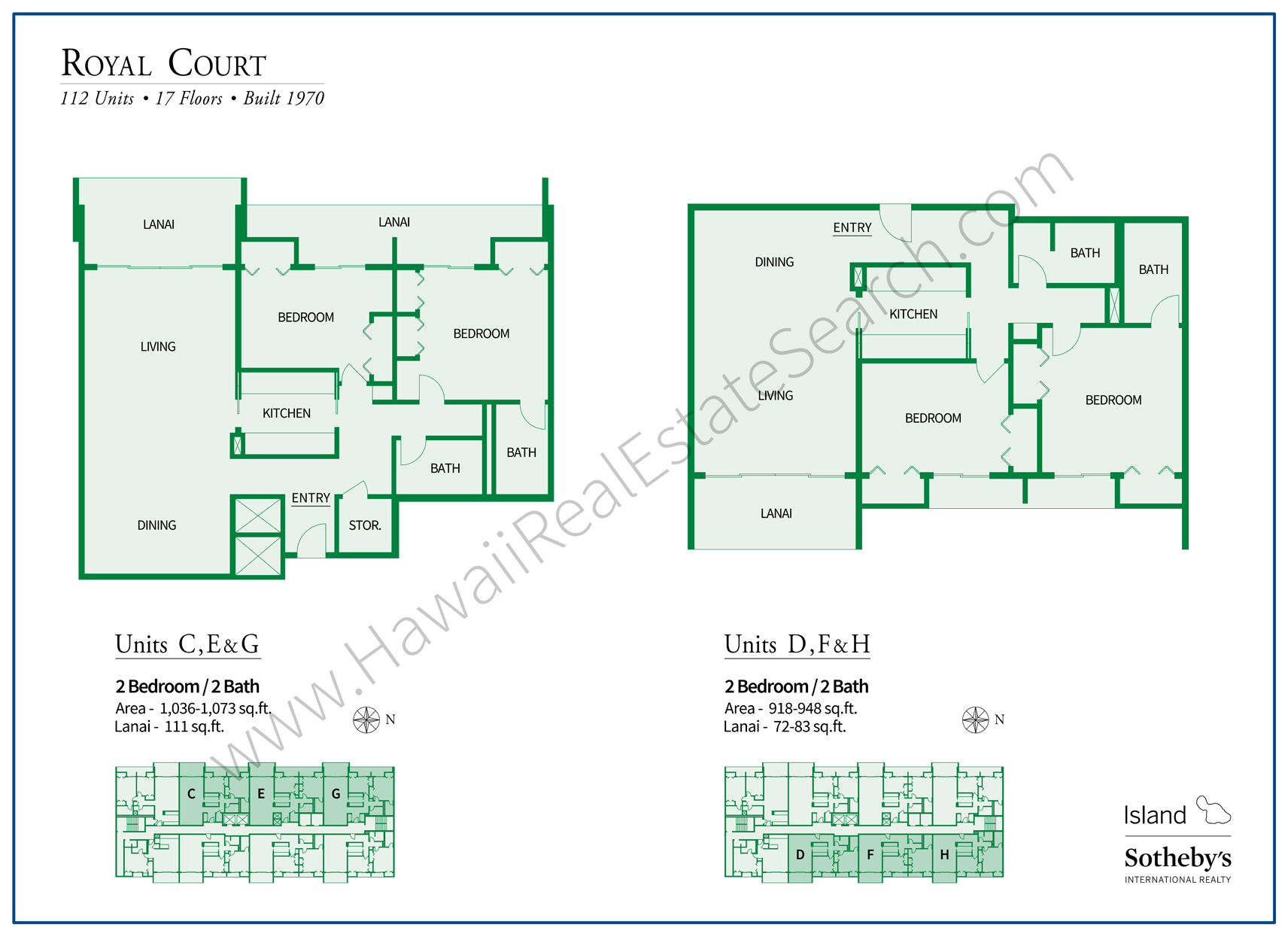 Floor Plan Royal Court Hawaii